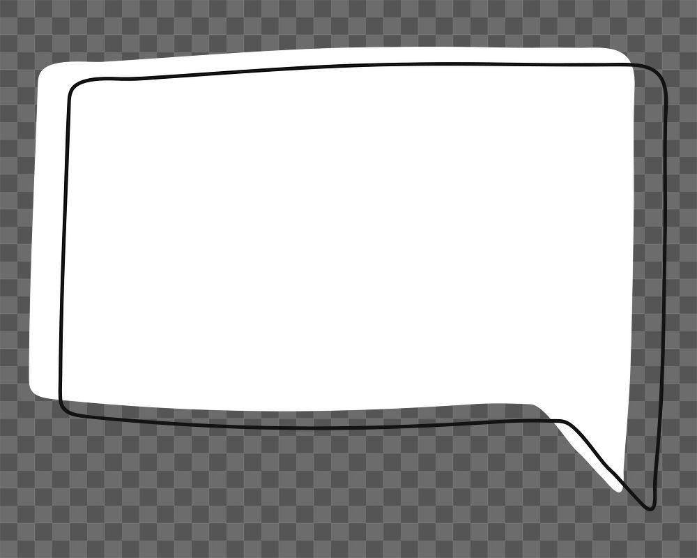 Png white conversation box, transparent background