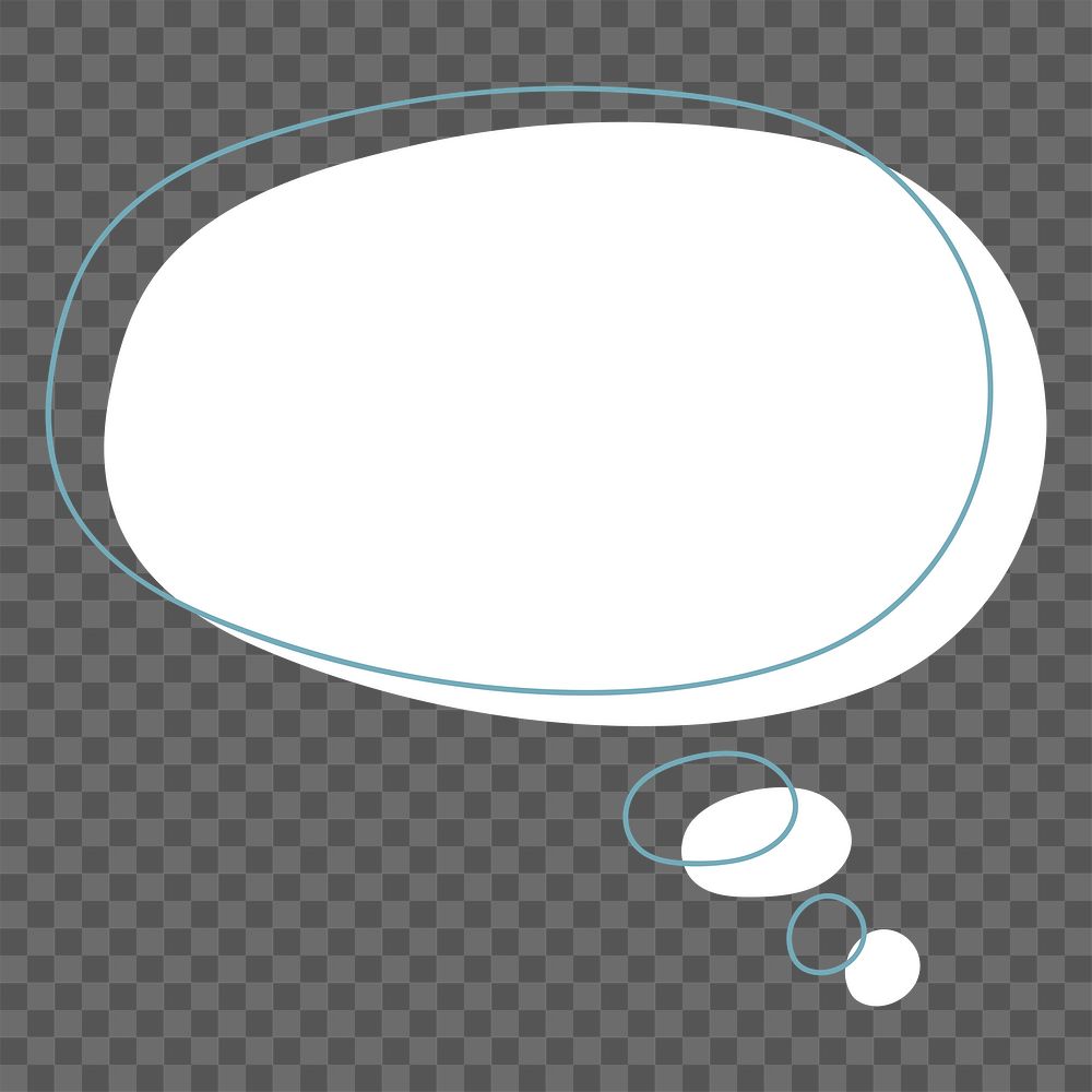 Png white conversation balloon, transparent background