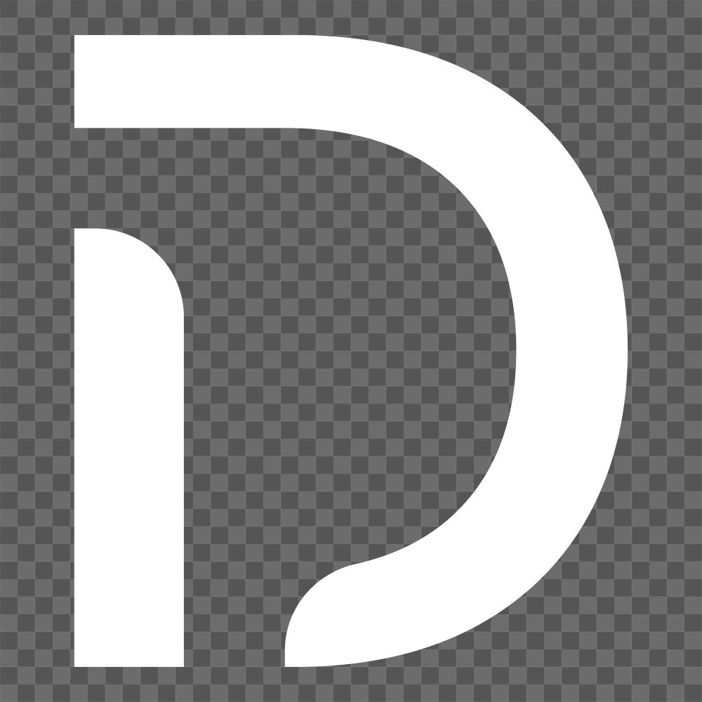 Png Capital letter D element, transparent background