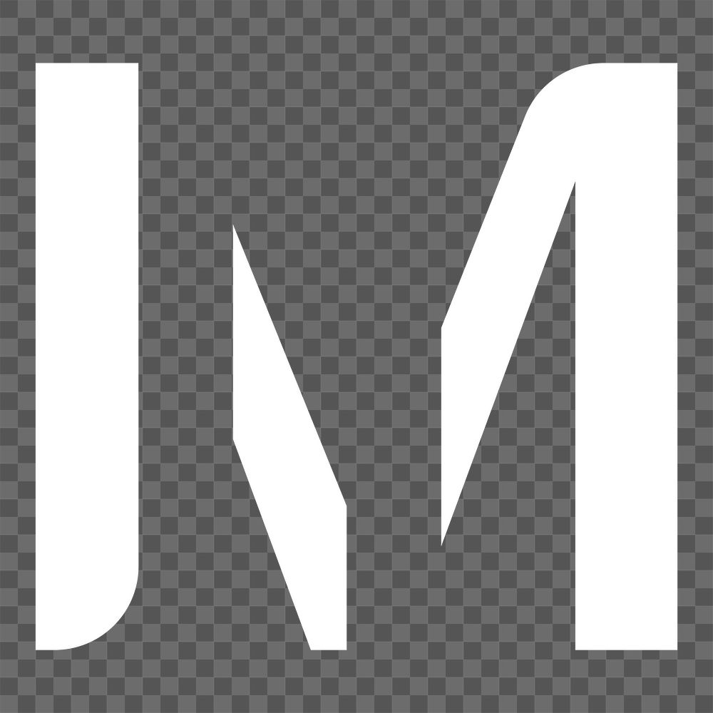 Png Capital letter M element, transparent background