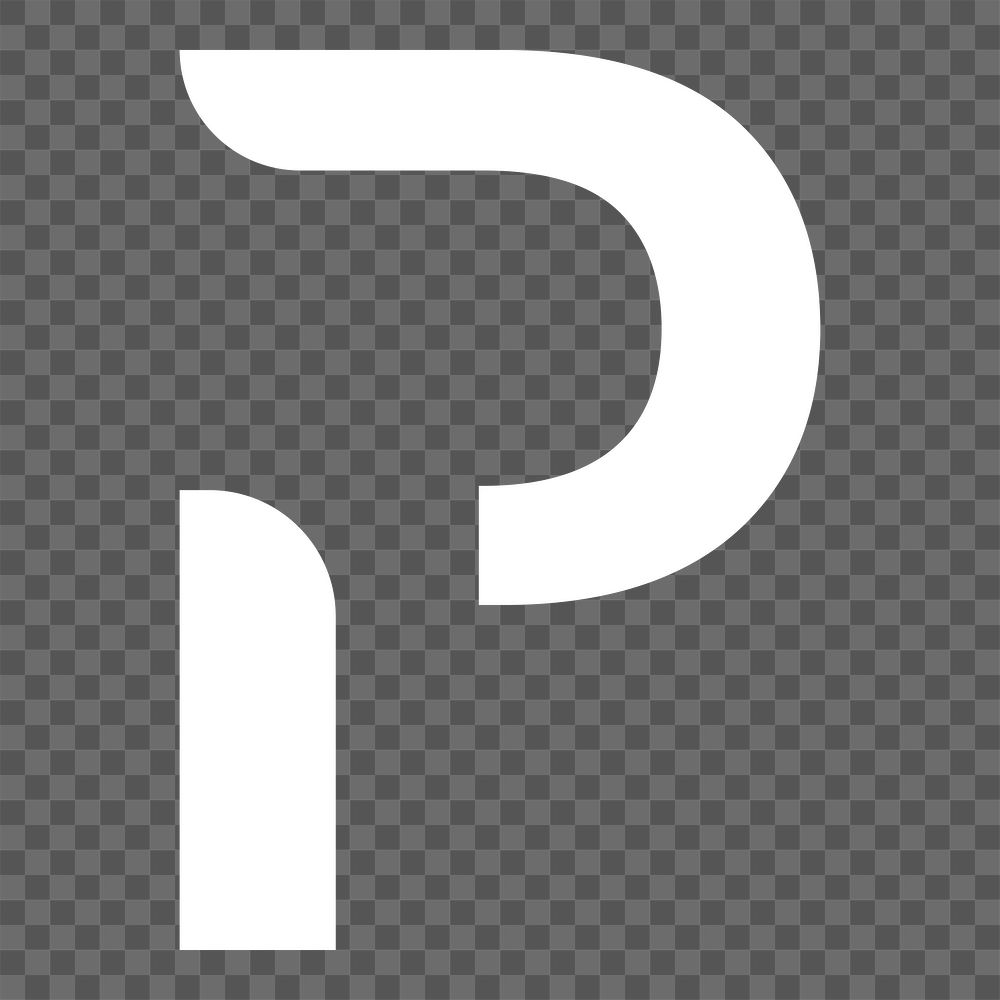 Png Capital letter P element, transparent background