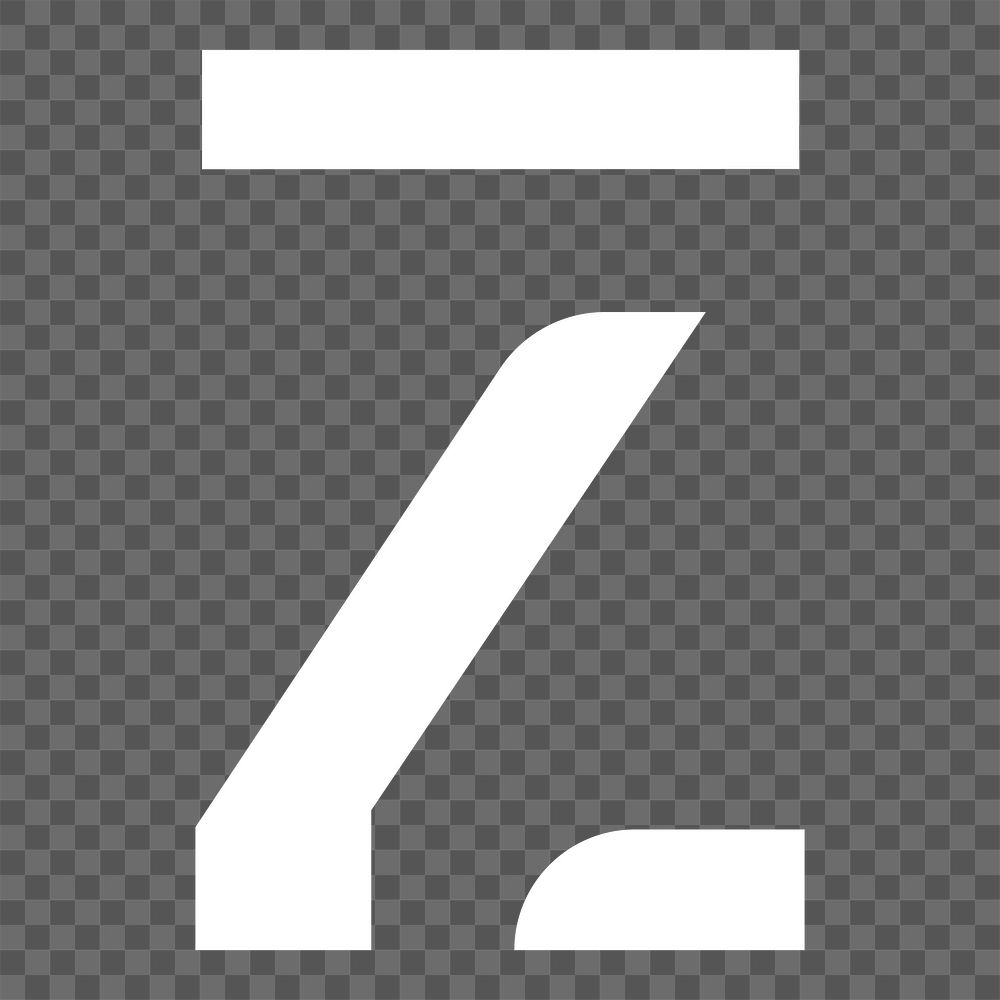 Png Capital letter Z element, transparent background