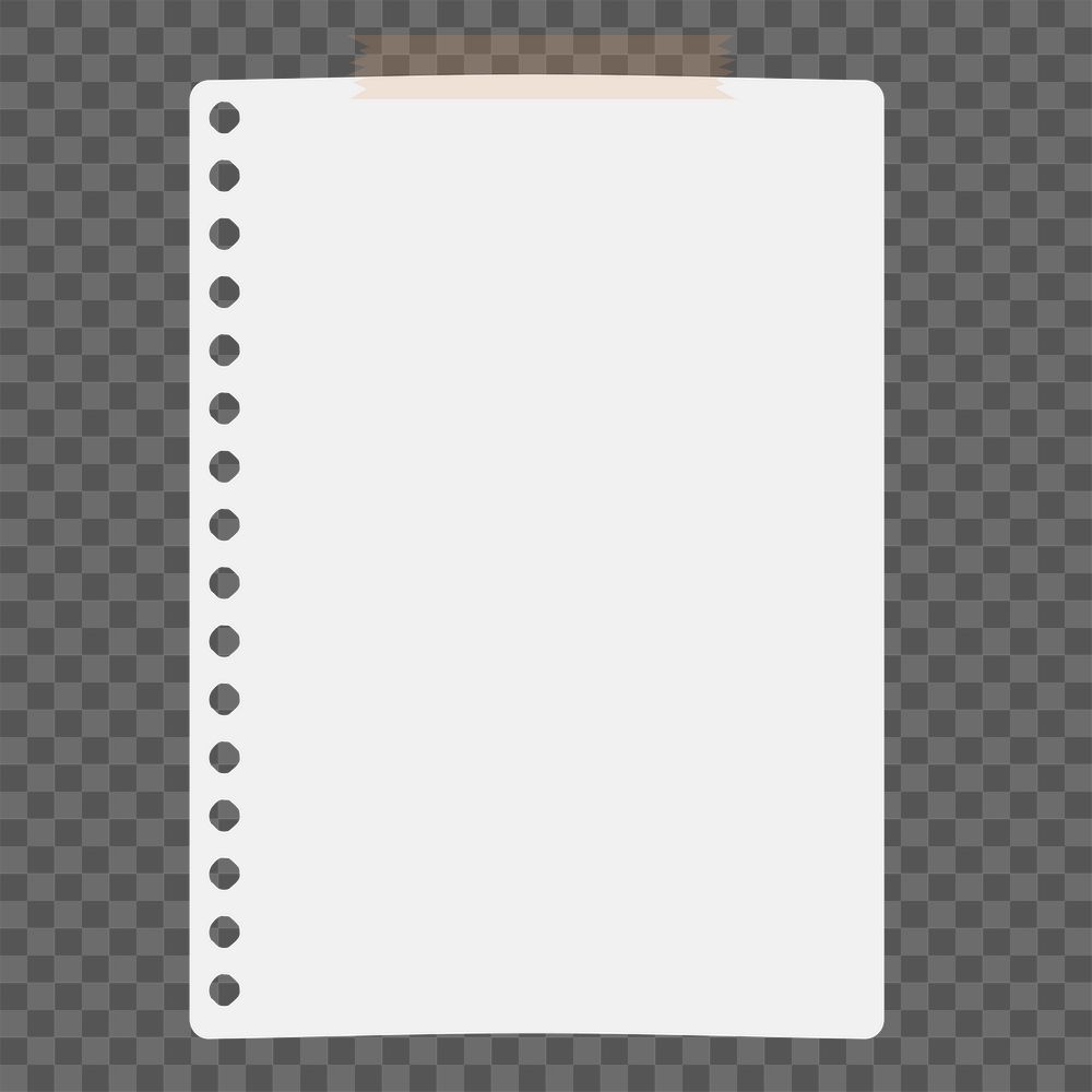Png Note paper element, transparent background