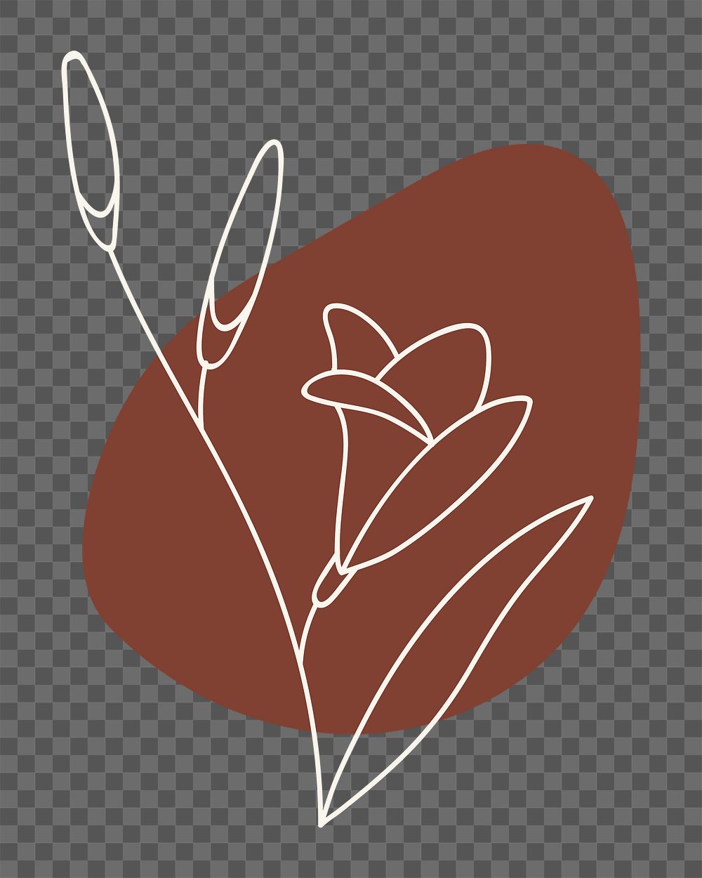 Leaf branch element png, transparent background