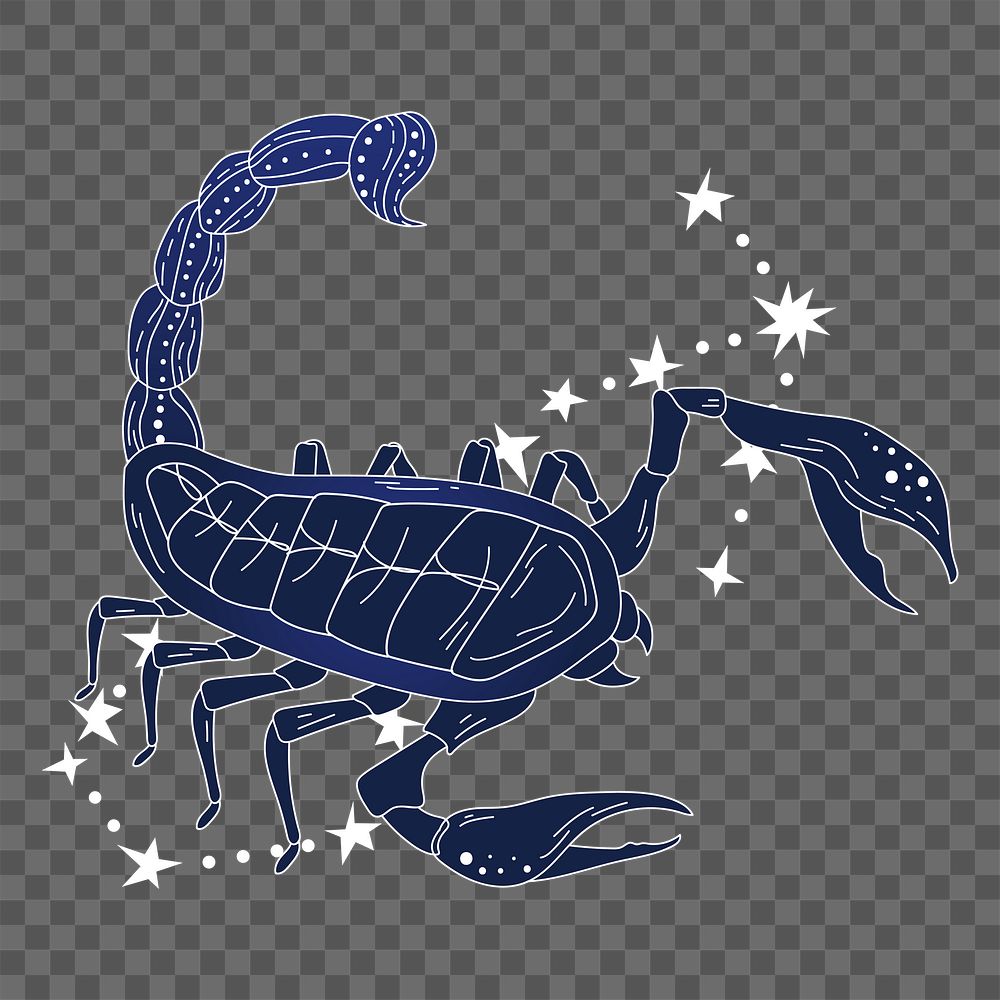 Png scorpio astrological sign sticker, transparent background
