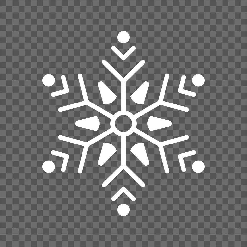 PNG snowflake  illustration sticker transparent background