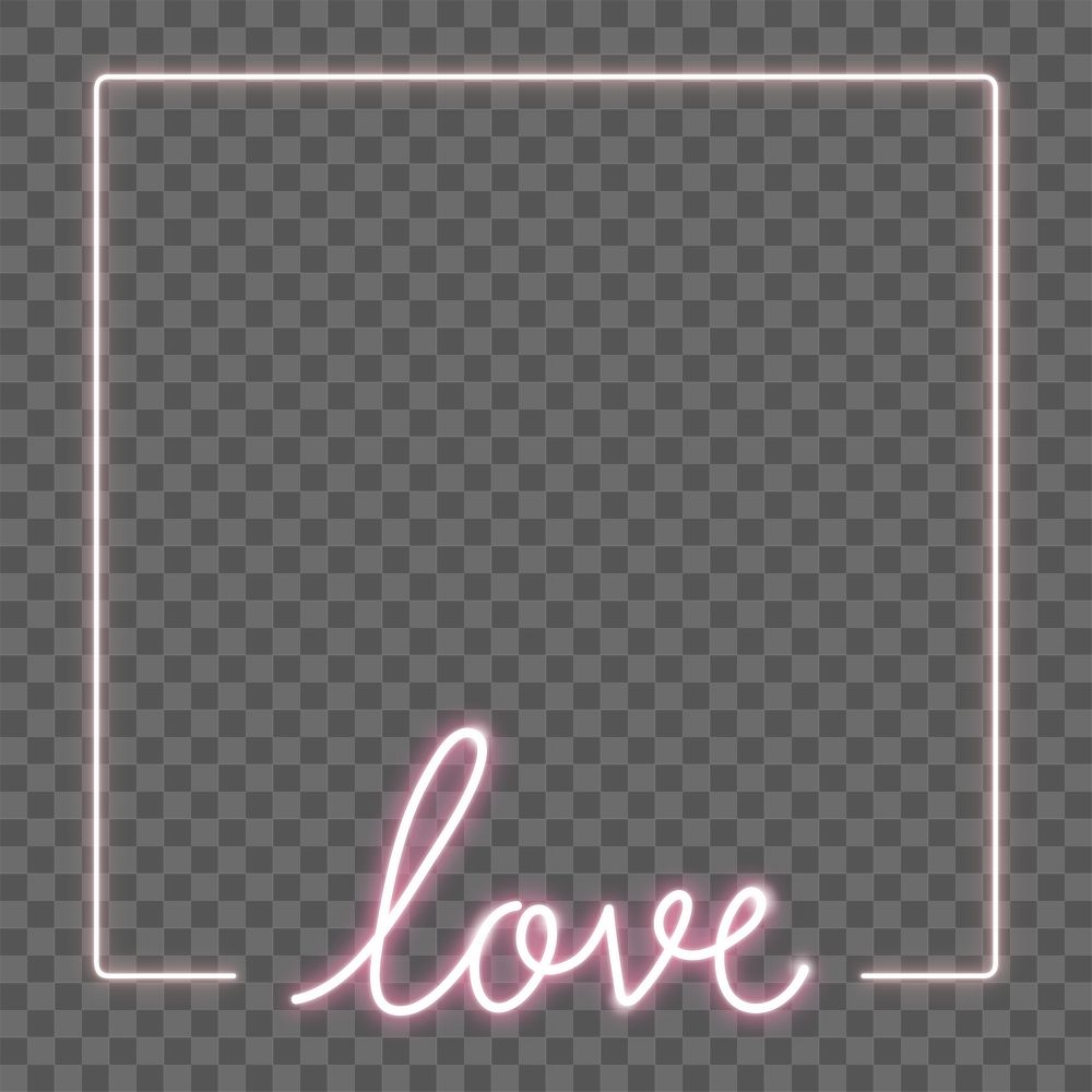 Love png frame, transparent background