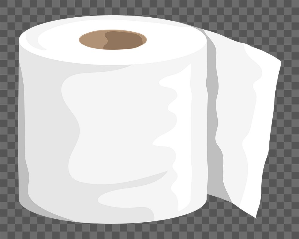 Toilet tissue roll png, transparent background