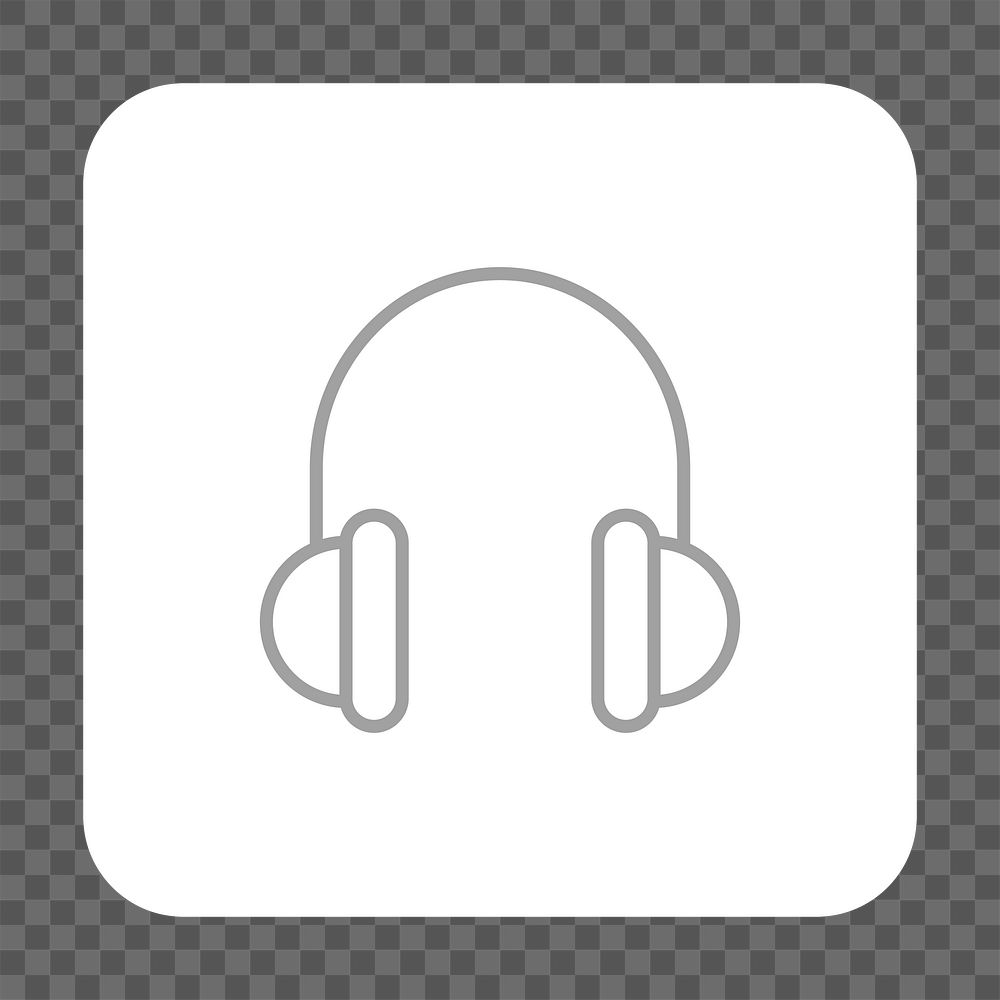PNG headphones icon transparent background