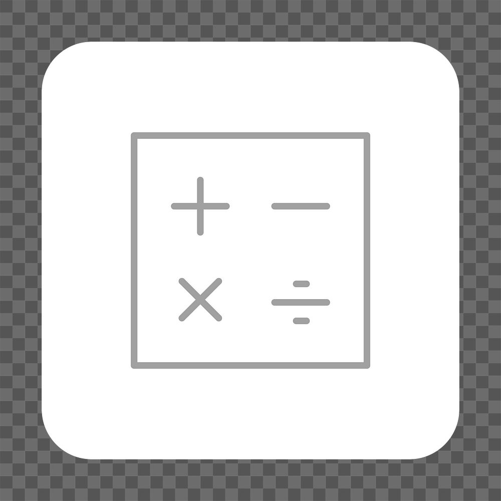 PNG calculator icon transparent background