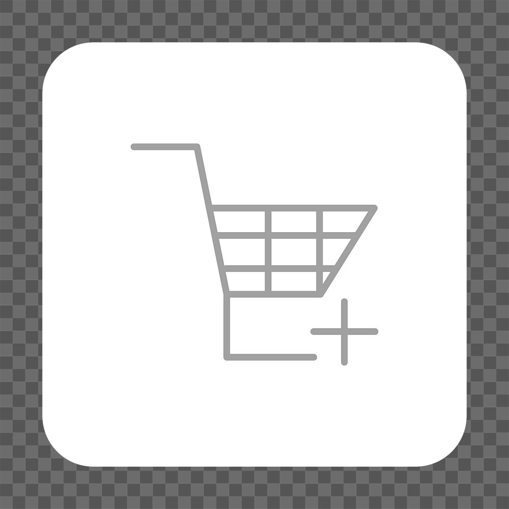 PNG add to cart shopping icon transparent background