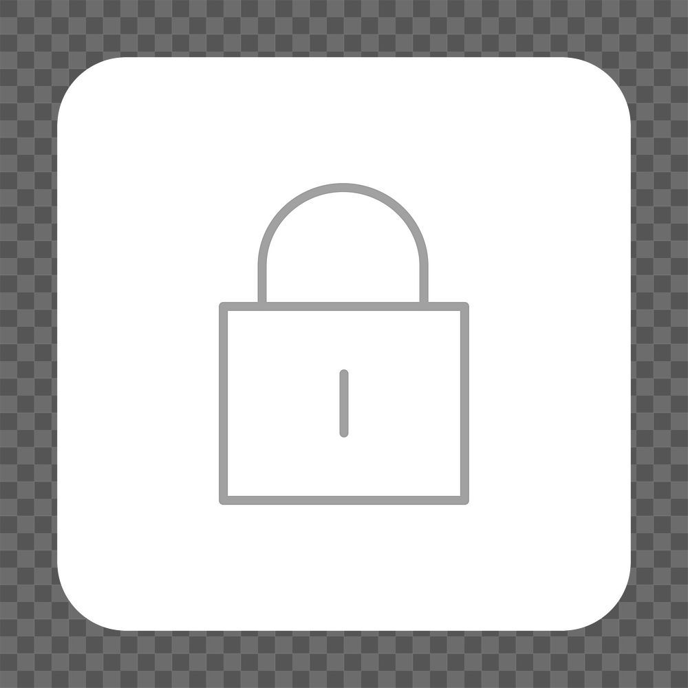 PNG lock icon transparent background