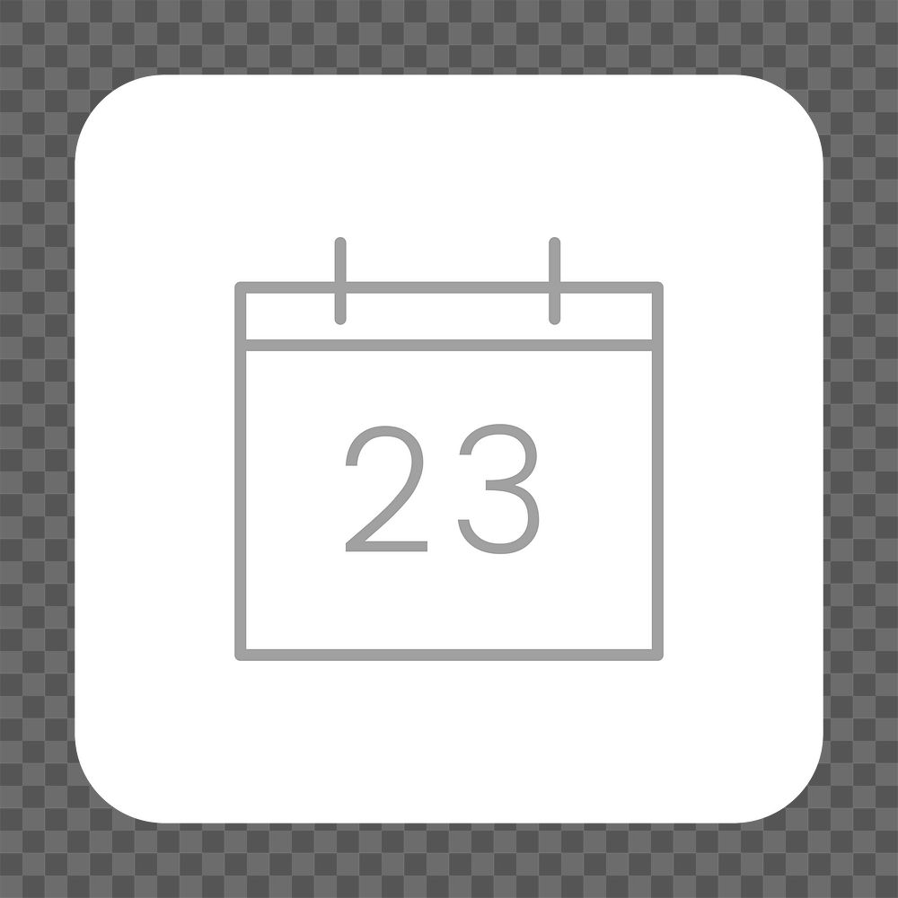 PNG Calendar button icon transparent background
