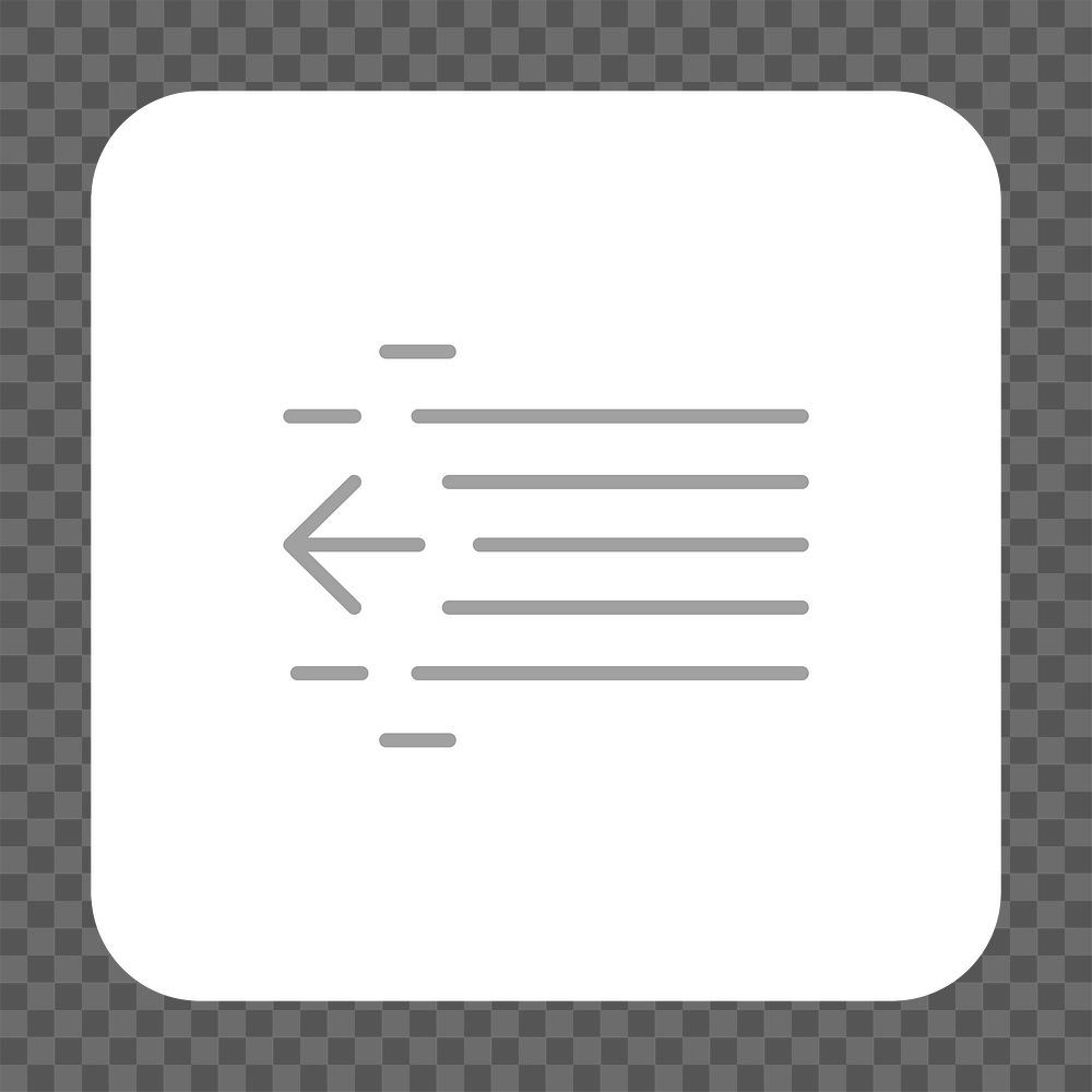 PNG text align icon transparent background