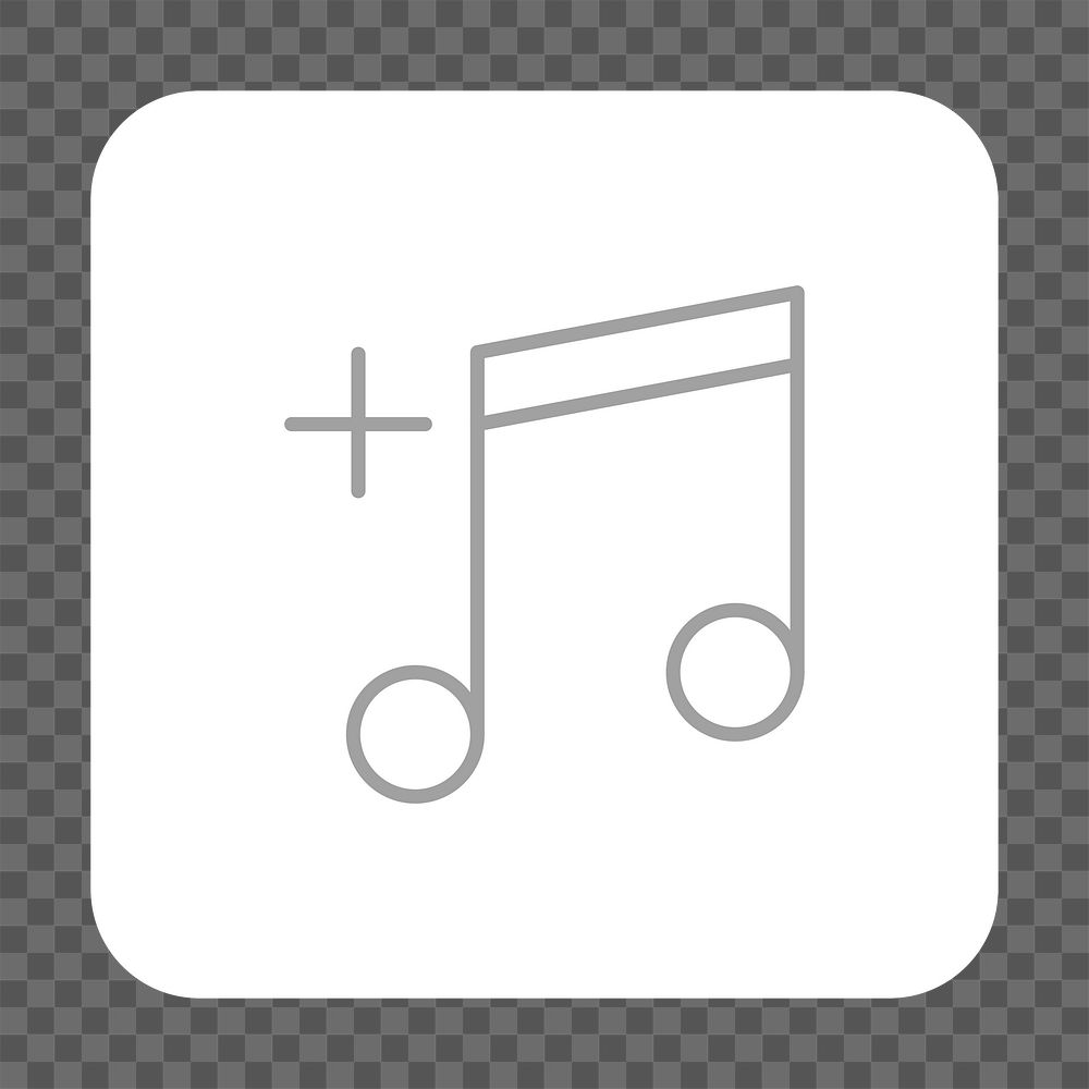 PNG music note icon transparent background