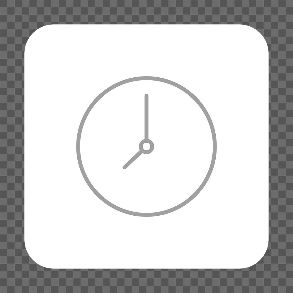 PNG clock icon transparent background