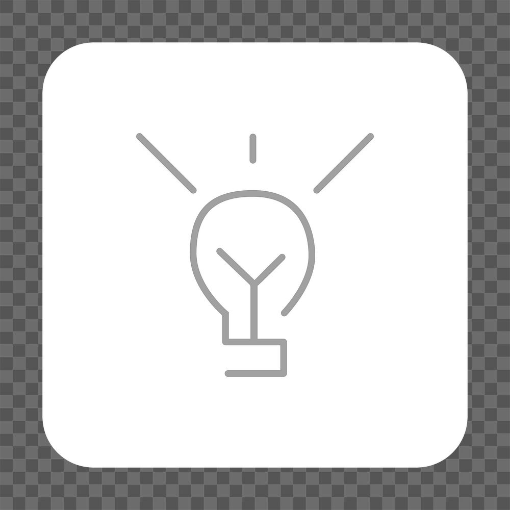 PNG light bulb icon transparent background