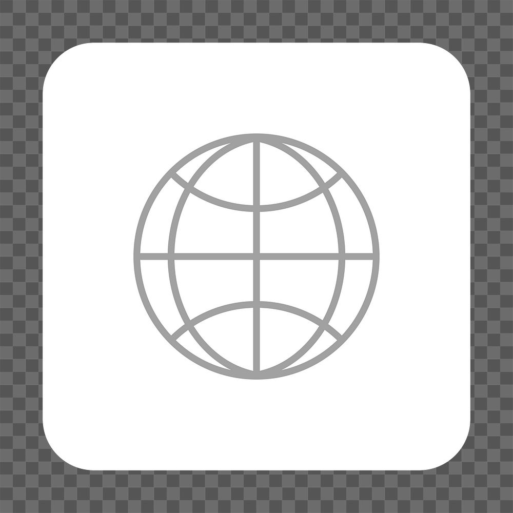 PNG globe icon transparent background