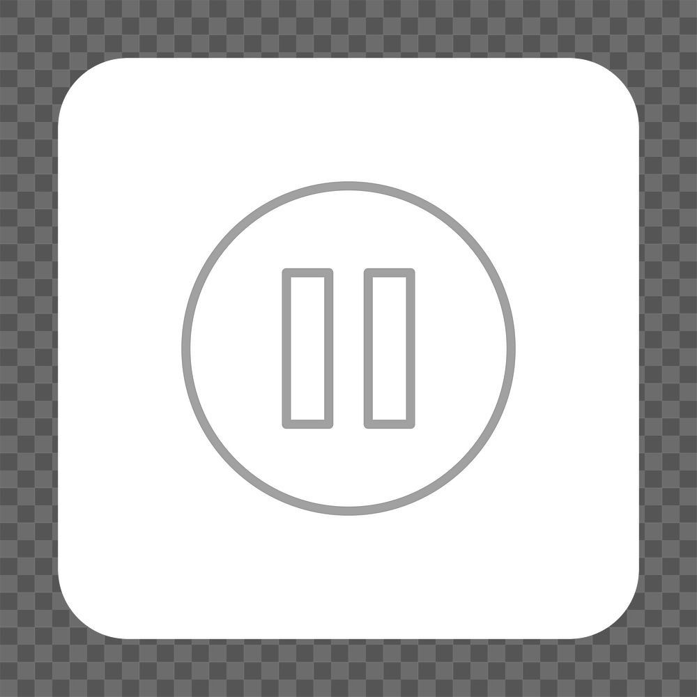 PNG pause button icon transparent background