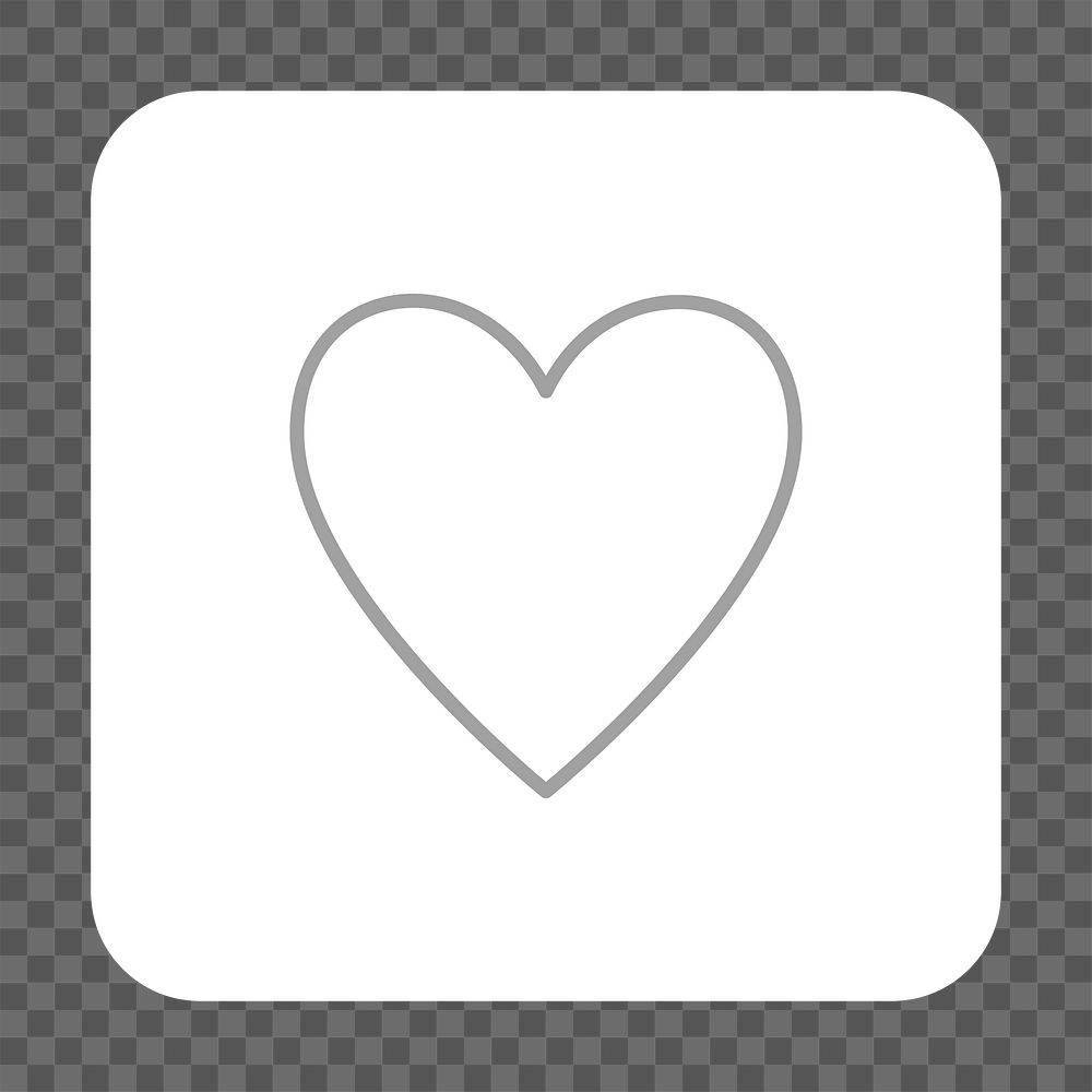 PNG heart icon transparent background