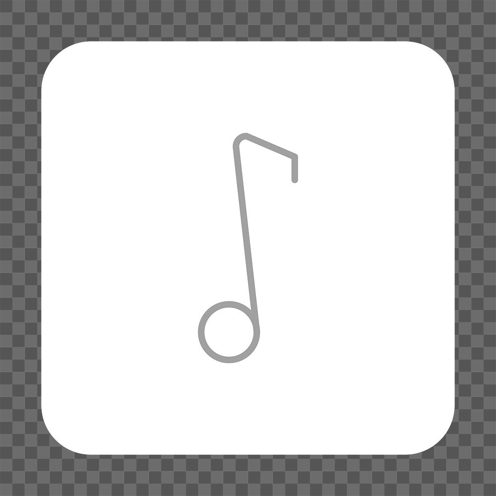 PNG music note icon transparent background