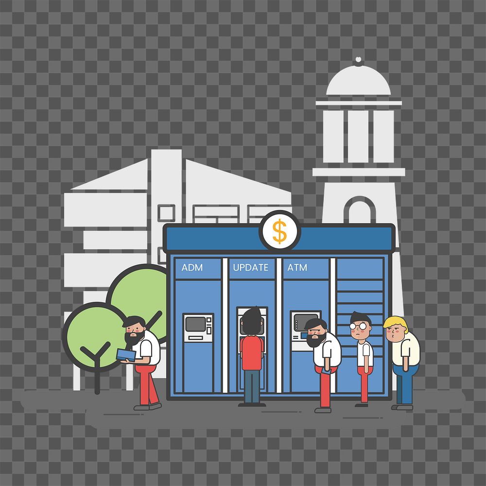 ATM png illustration, transparent background