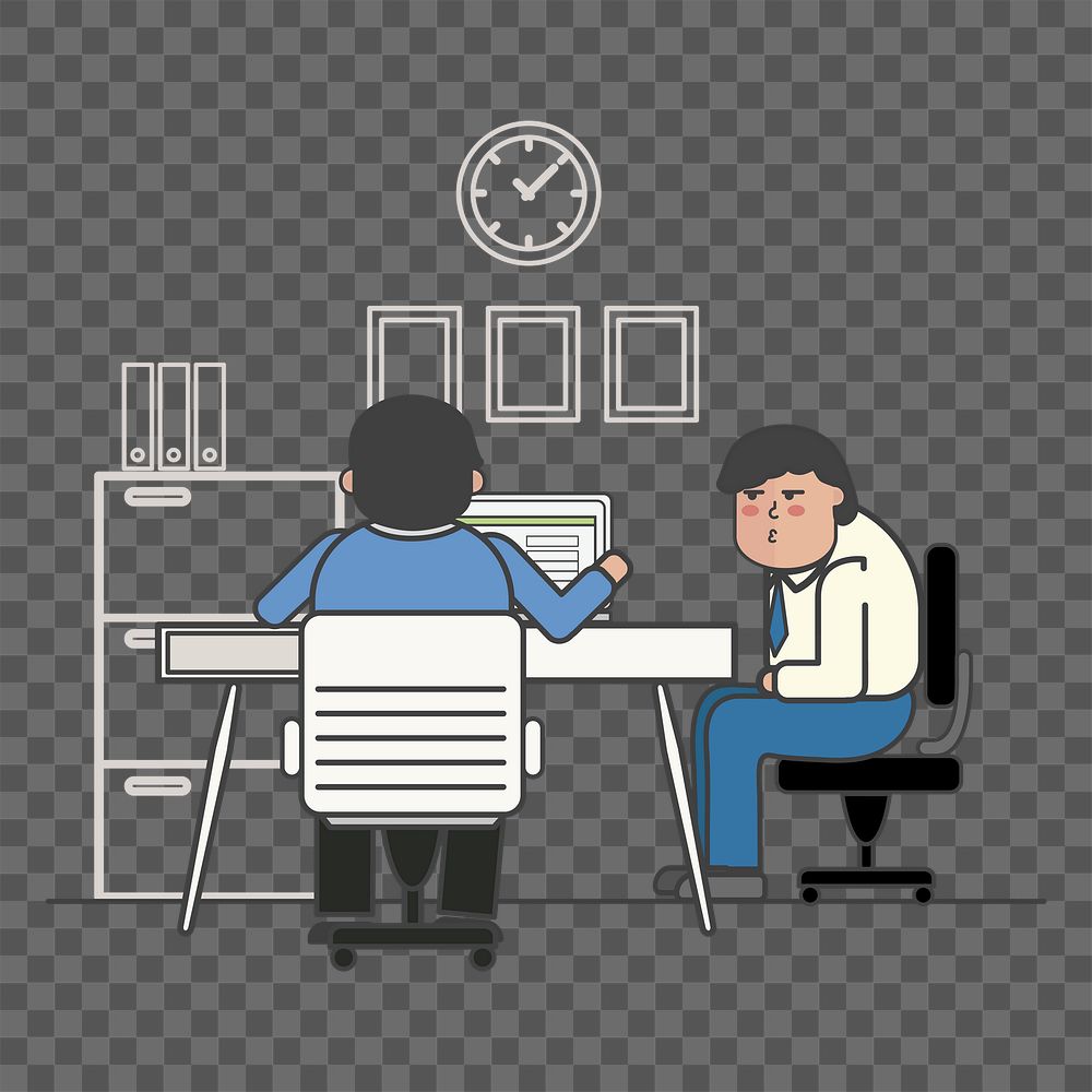 Working png illustration, transparent background