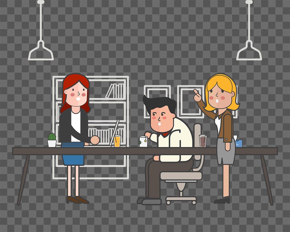 Working png illustration, transparent background
