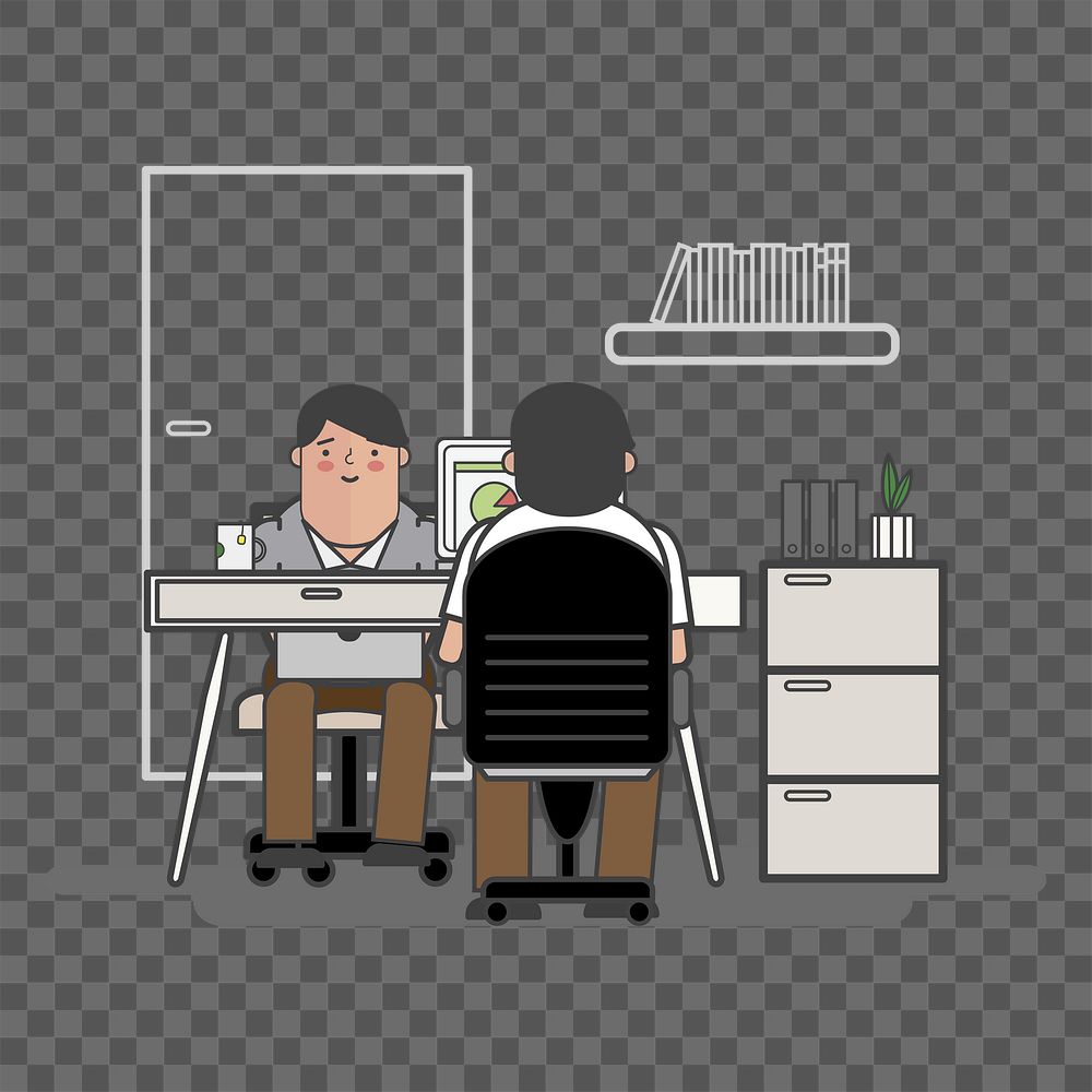 Working png illustration, transparent background