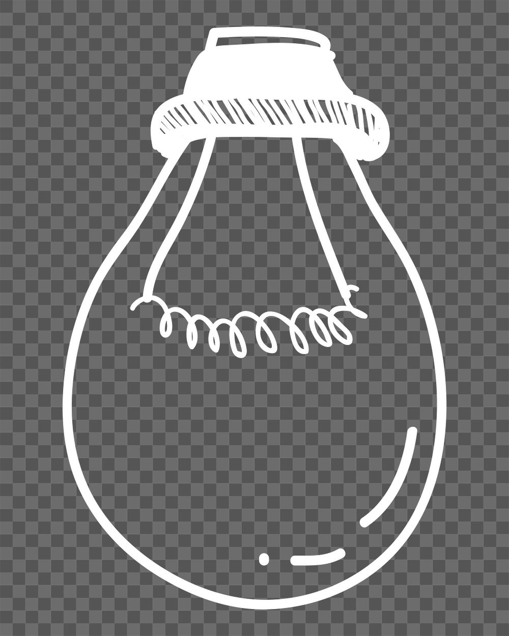 Light bulb png doodle illustration, transparent background