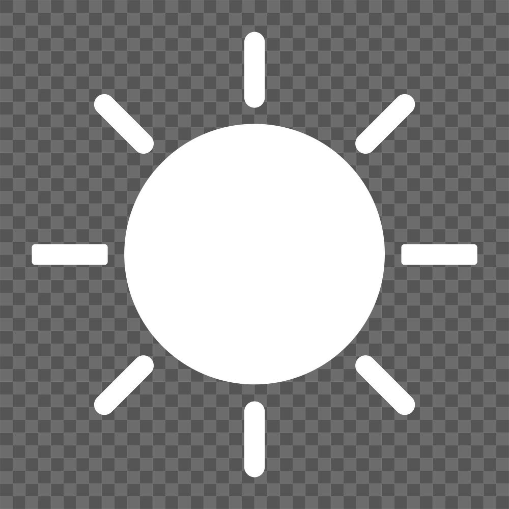 Png White sun element, transparent background