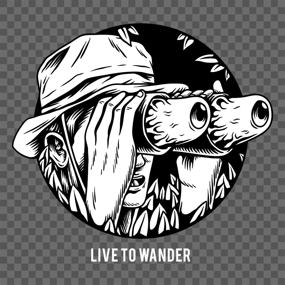 Png live to wander element, transparent background