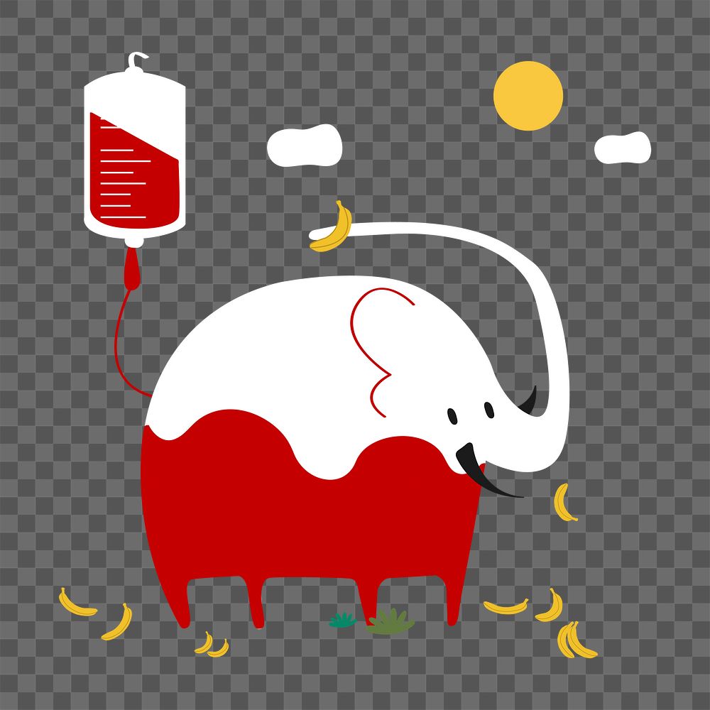 Animal blood donation png, transparent background