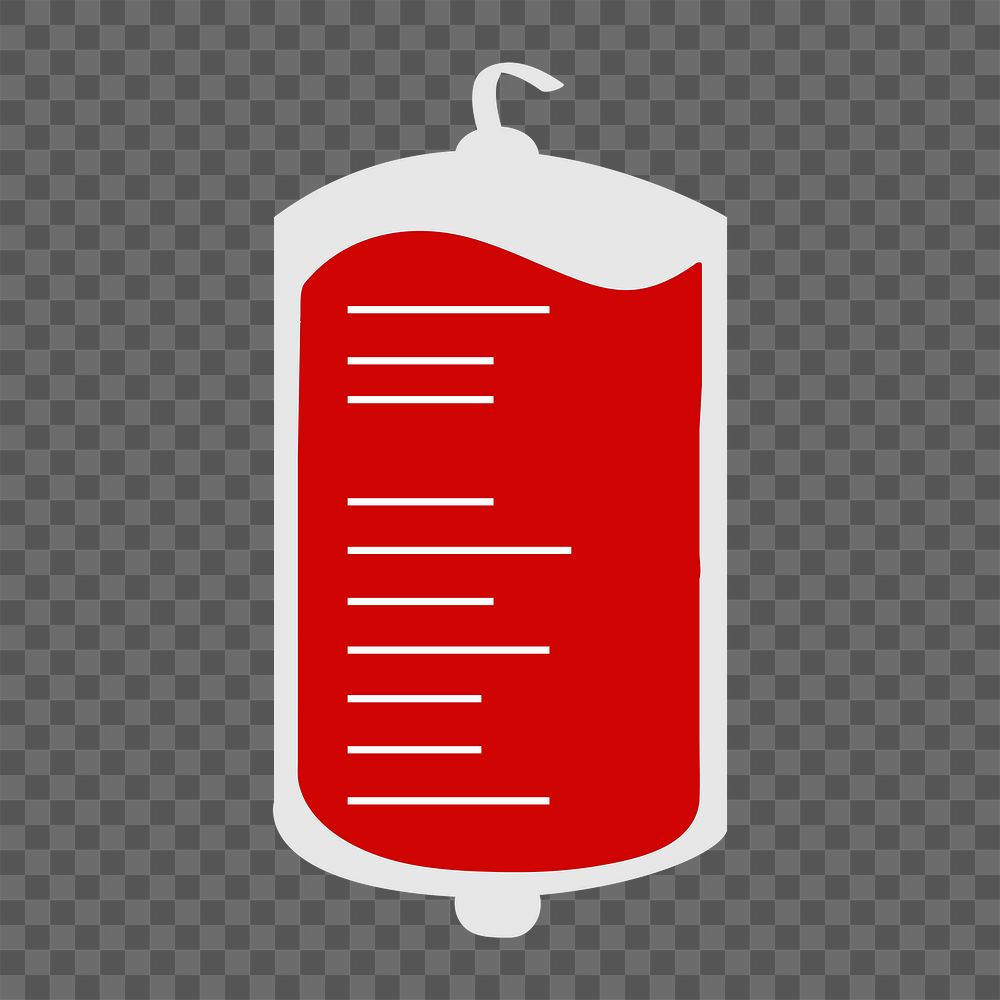 Blood bag icon png, health graphic on transparent background 