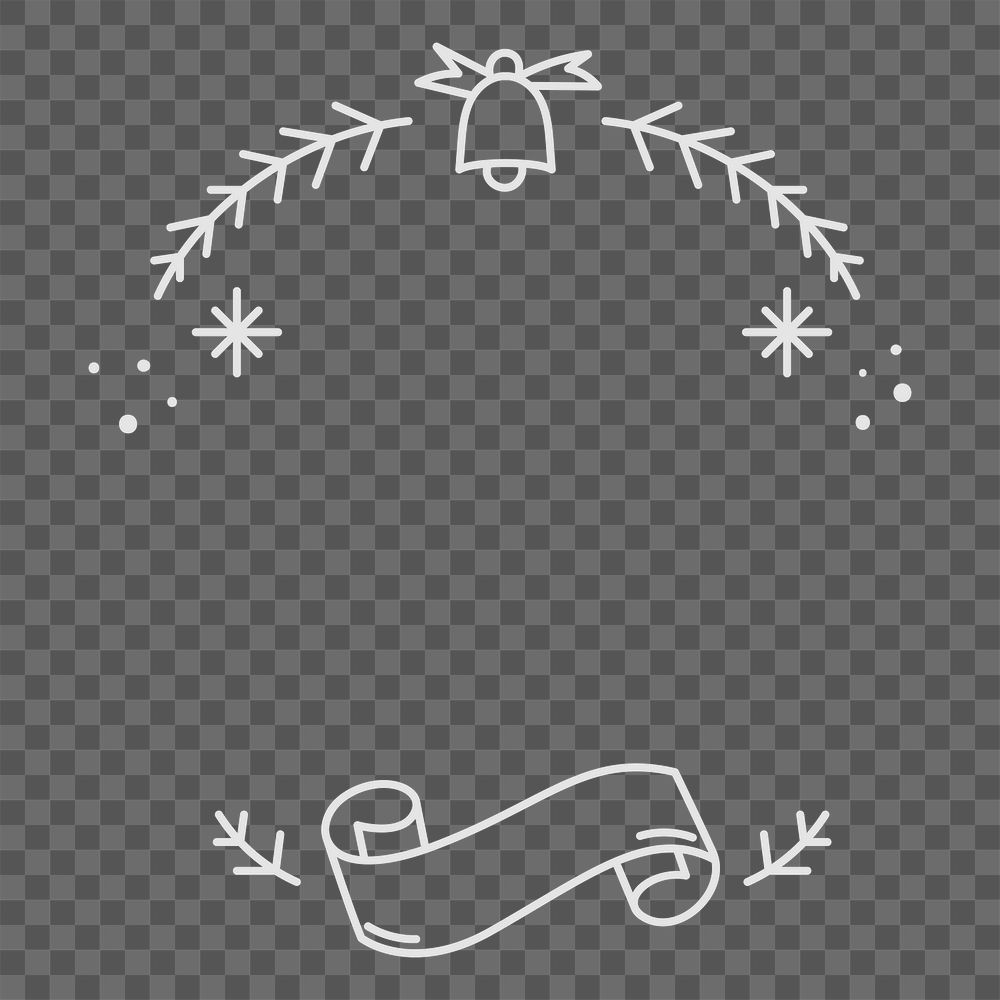 Christmas png badge, transparent background