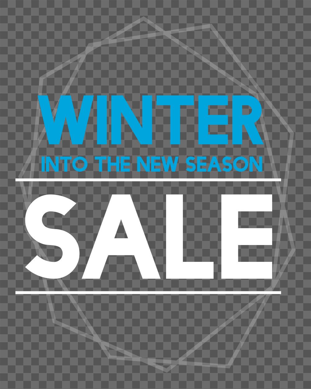 Png Into the new season winter sale element, transparent background