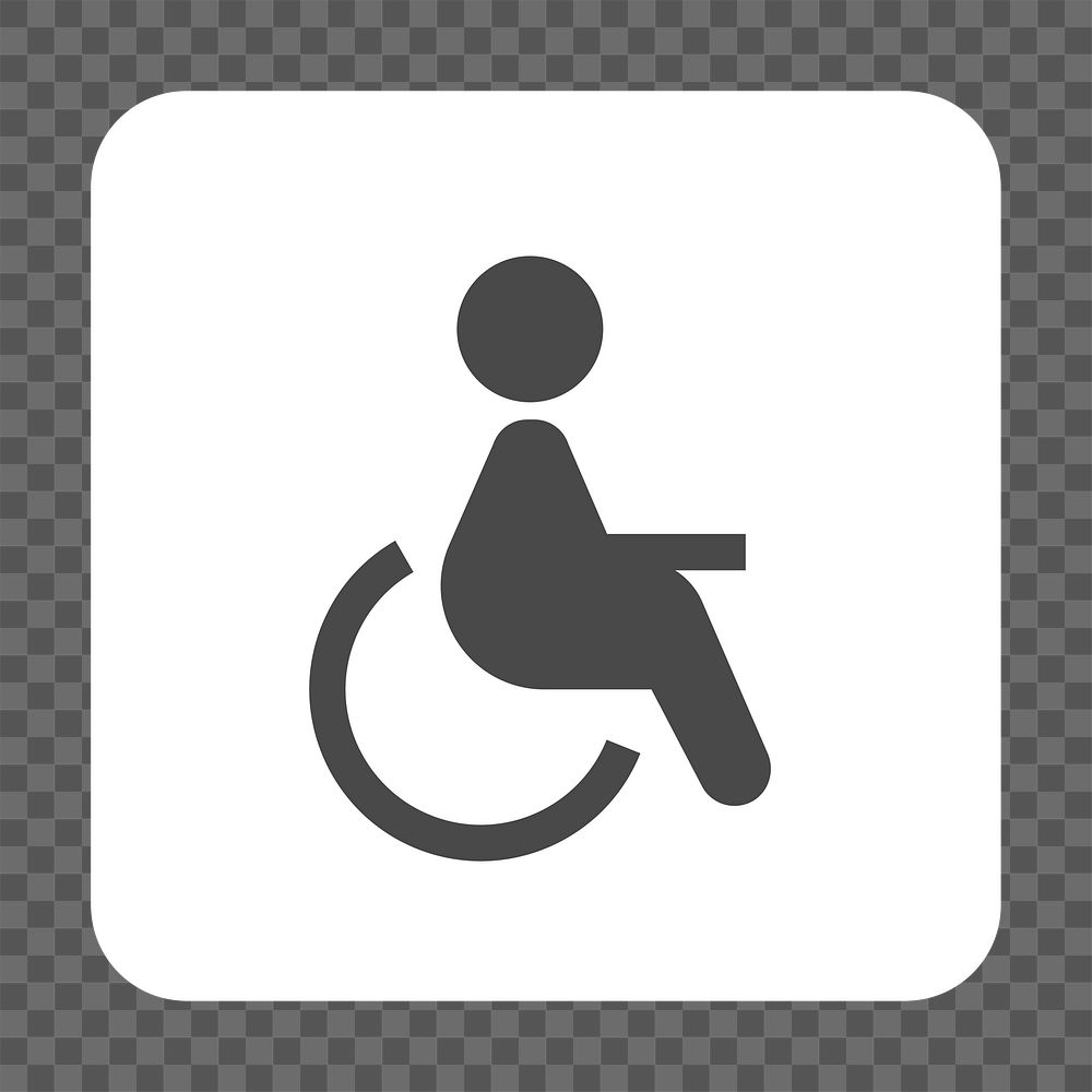 PNG disabled access sign icon transparent background