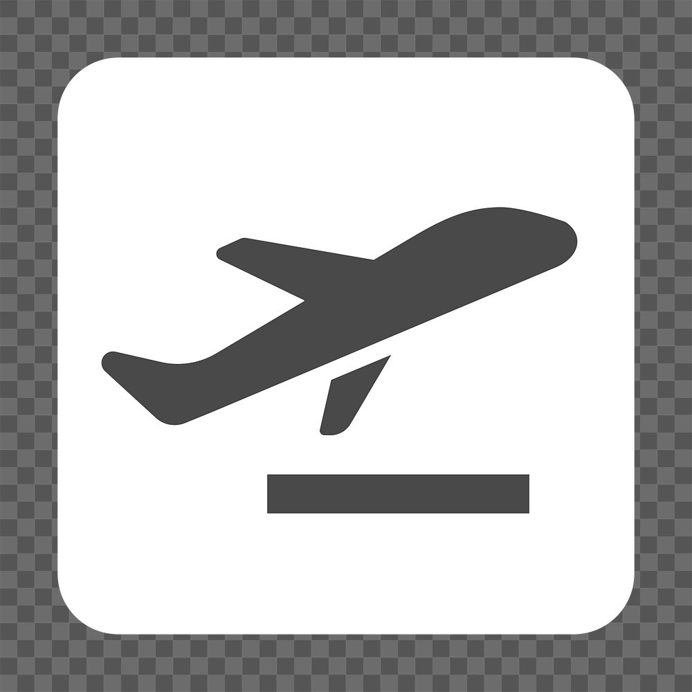 PNG  departures sign plane icon transparent background