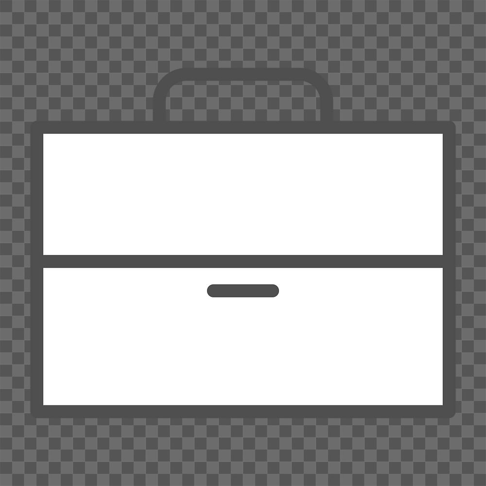Briefcase icon png,  transparent background 