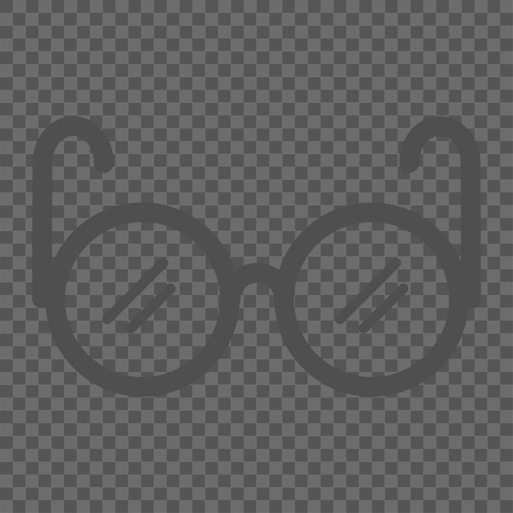 Glasses icon png,  transparent background 