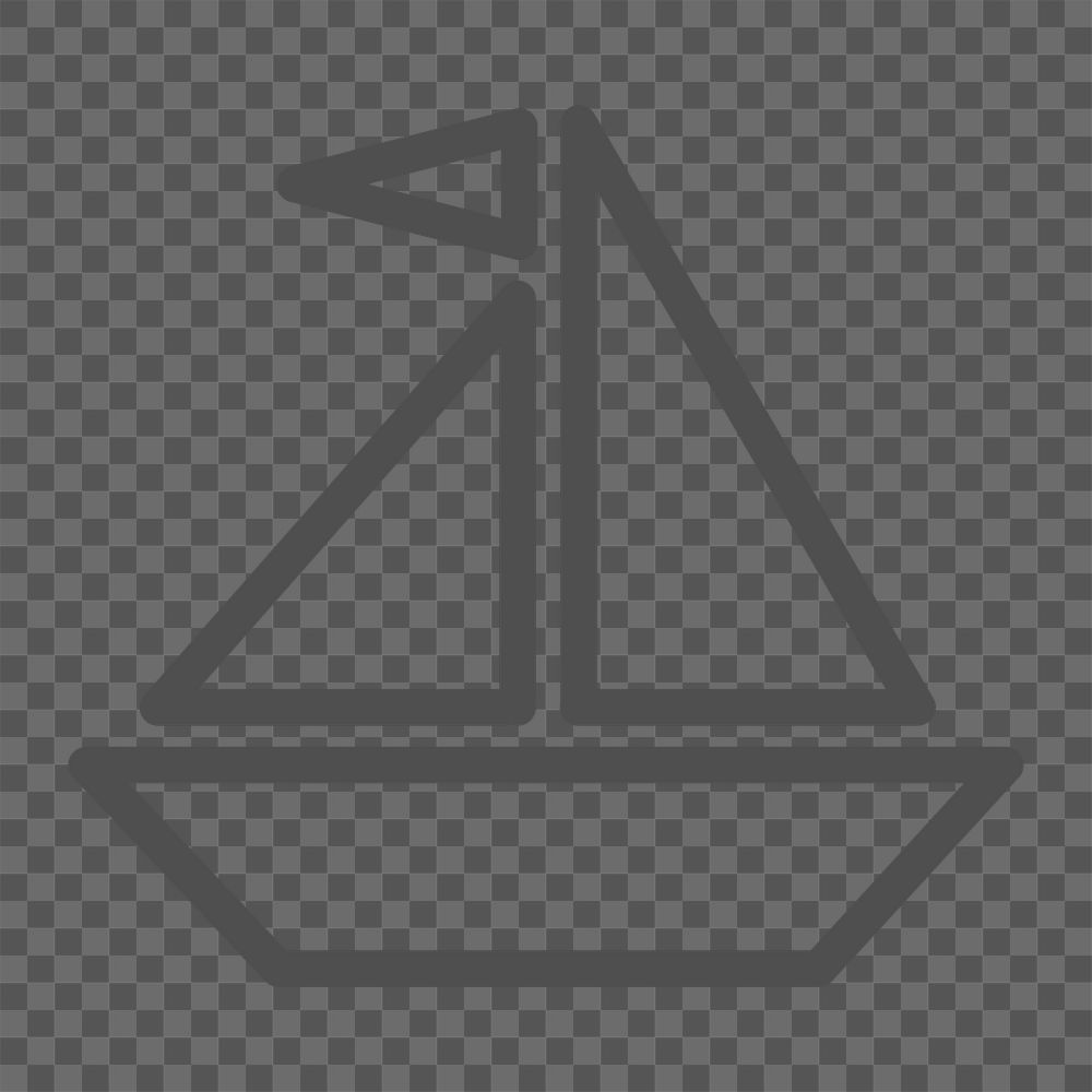 Boat icon png,  transparent background 