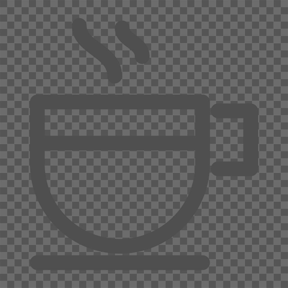 Hot coffee icon png,  transparent background 