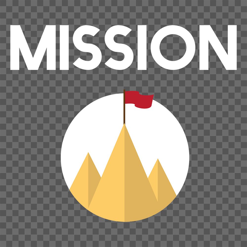 Png business mission element, transparent background