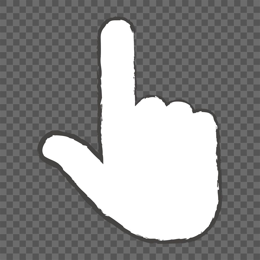Touch screen icon png, hand gesture illustration on  transparent background 