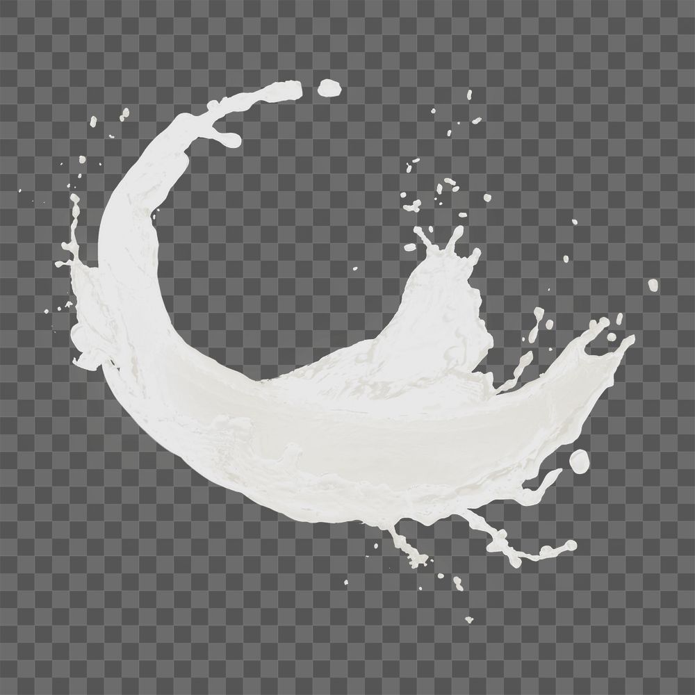 PNG white splash, collage element, transparent background