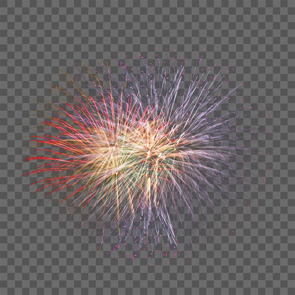 Png fireworks celebration, isolated image, transparent background