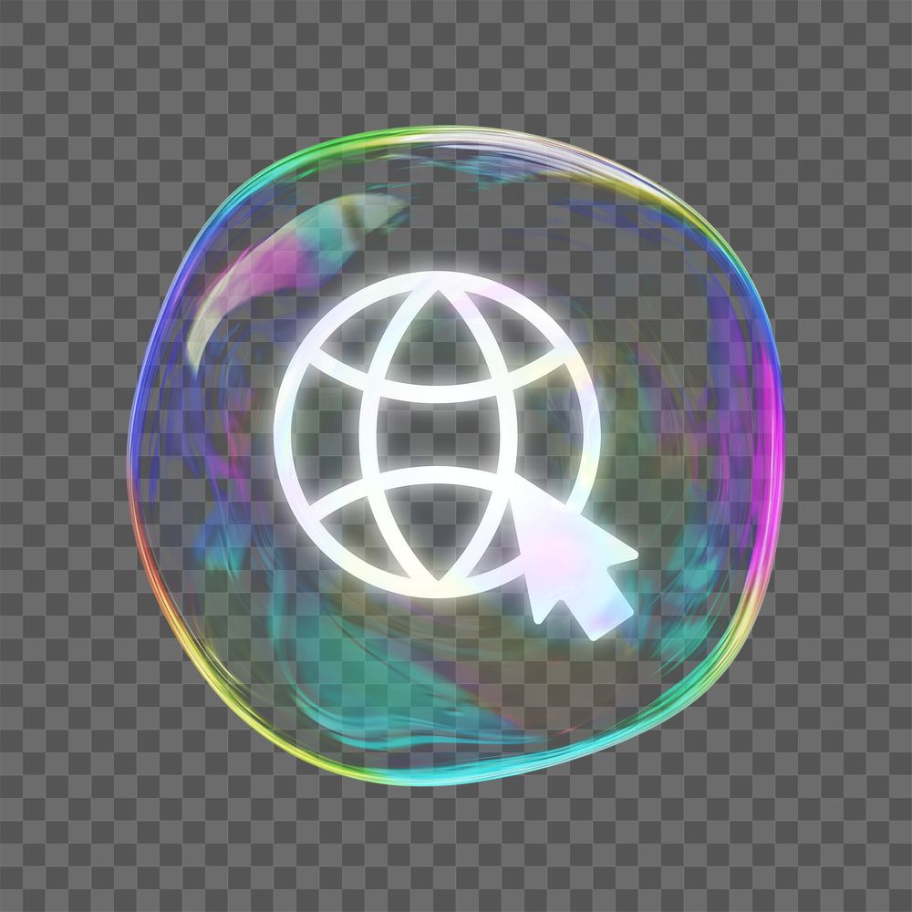 Internet icon png bubble, transparent background