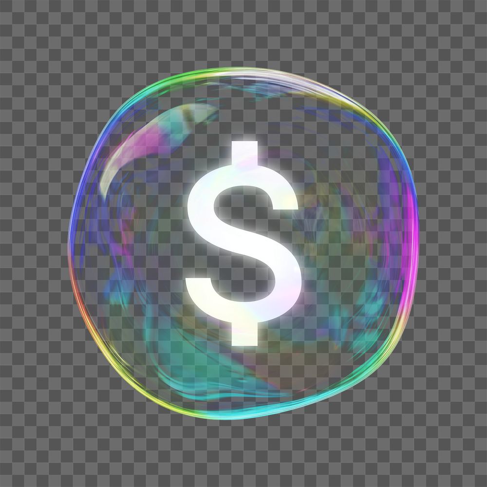 Fiat money png bubble, transparent background