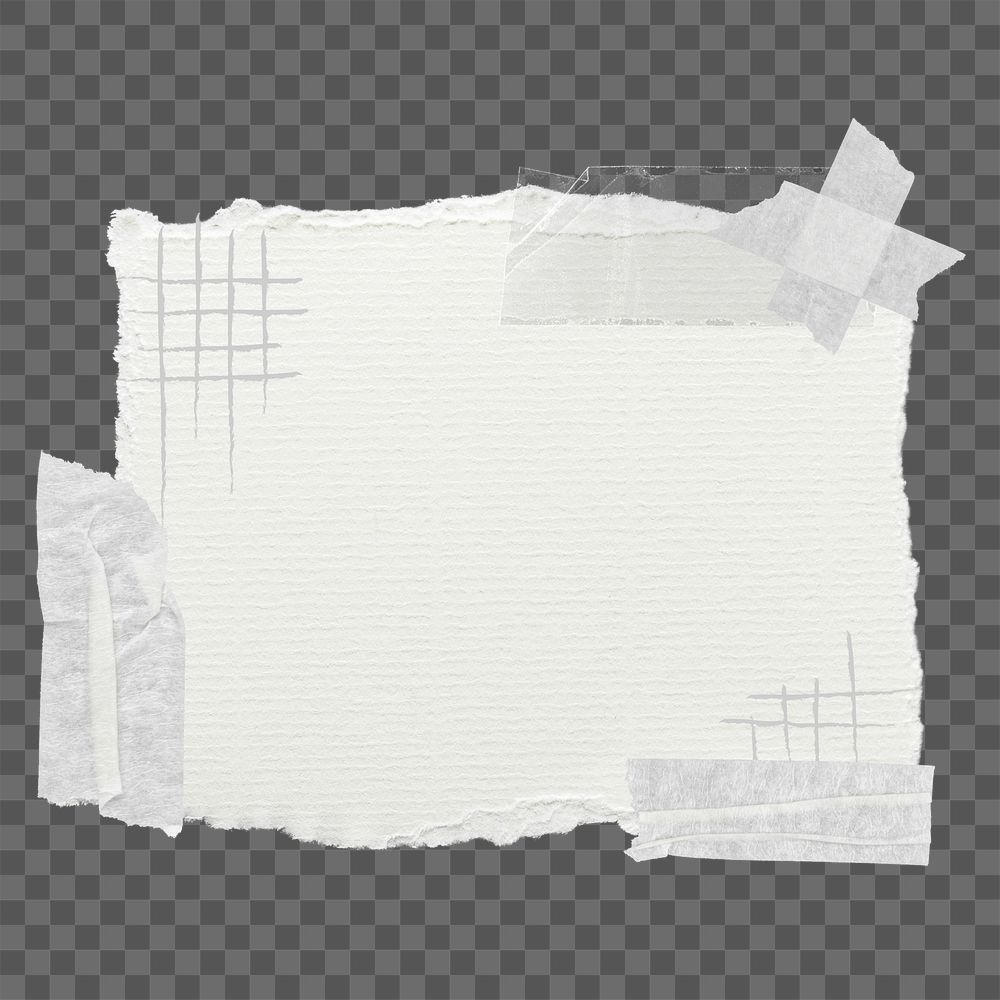 Ripped paper png element, transparent background