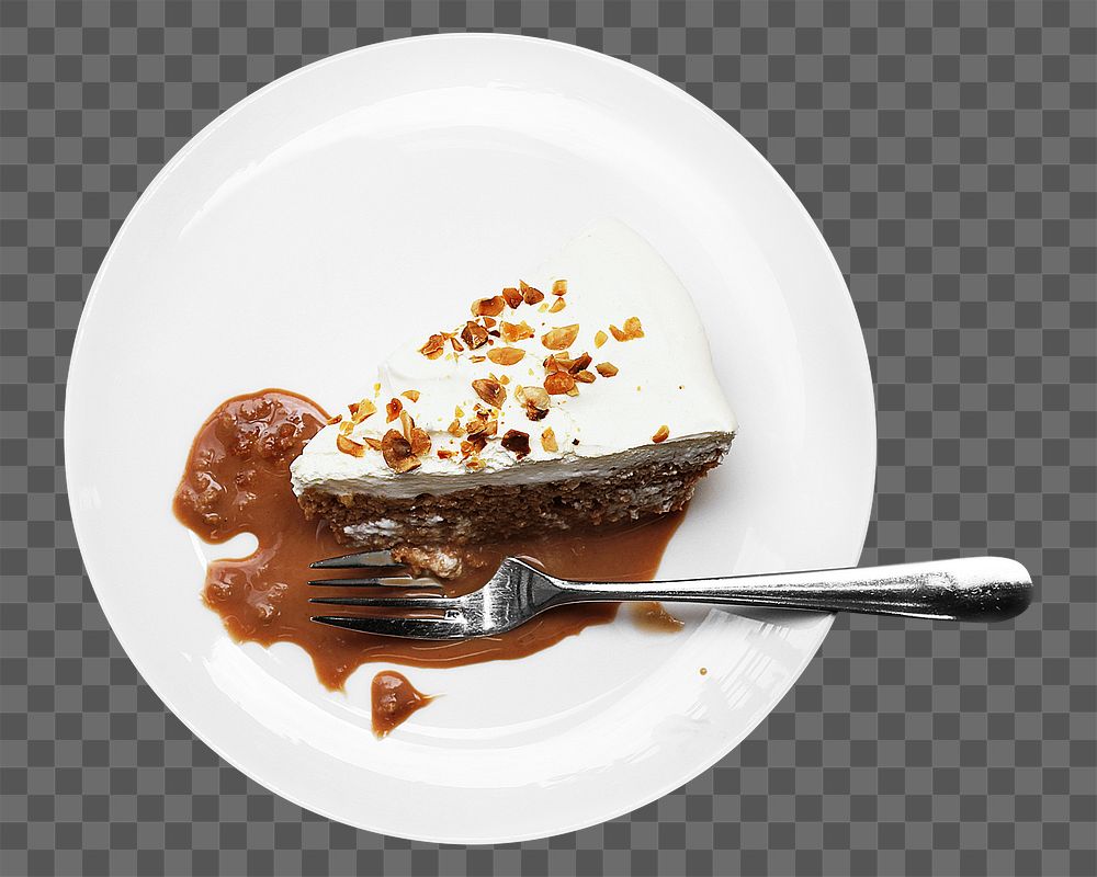 Homemade carrot cake png, transparent background